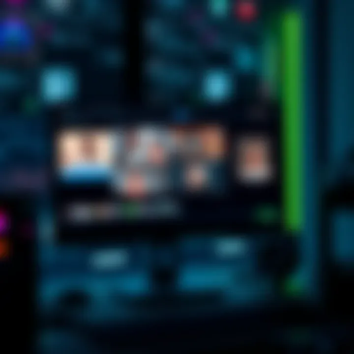 A computer screen showcasing different AI tools used for creating adult content, featuring short video clips and chat applications.