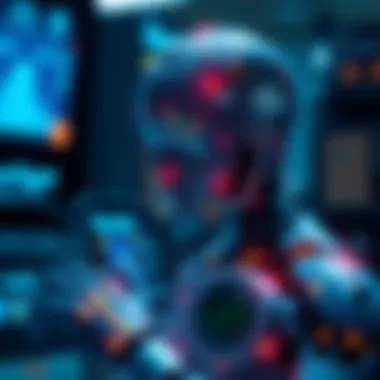 AI Agent for Curated Content An AI agent symbolically curating articles and summaries from various platforms with a digital interface, showcasing content like scholarly papers and newsletters.