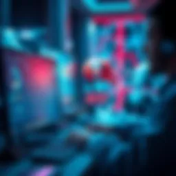 AI agents in action A person working with AI agents on a computer, analyzing their effectiveness in real-world tasks.