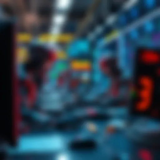 A futuristic workspace where AI agents are supporting human researchers in various tasks, showcasing collaboration between technology and people.