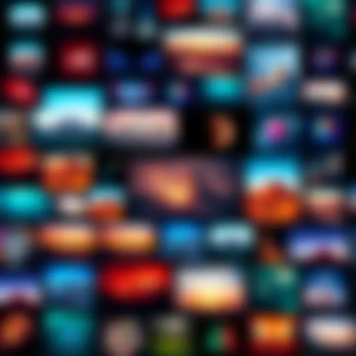 A collage of AI-generated images and video thumbnails representing various aggregators like Higgesfiled and Wevy.