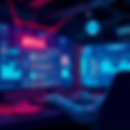 An illustration of an AI model providing answers related to a gaming scenario, with a digital interface showing data and icons representing gaming elements.