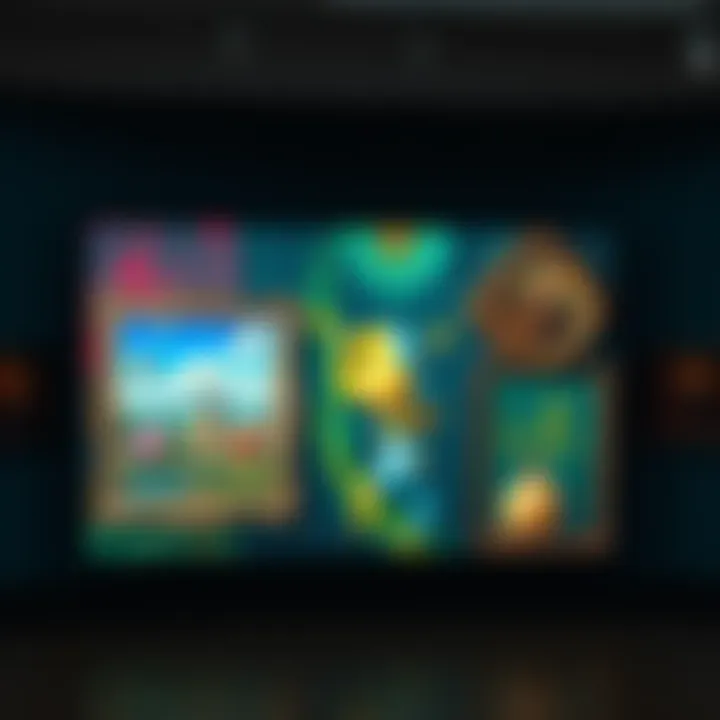 A digital canvas displaying AI-generated artwork alongside traditional art pieces, highlighting the clash between technology and creativity.