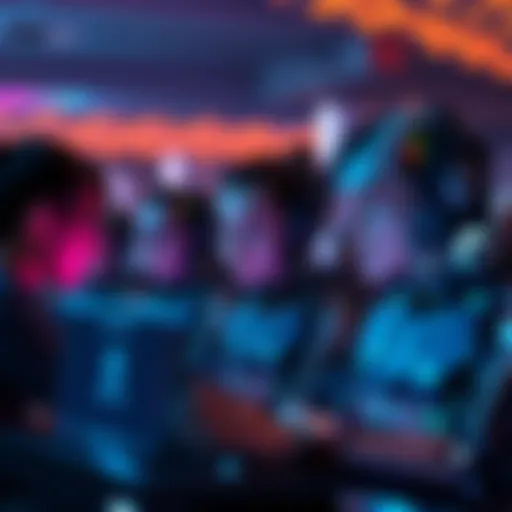 A group of AI artists looking concerned while reading negative comments on their screens in an online forum.