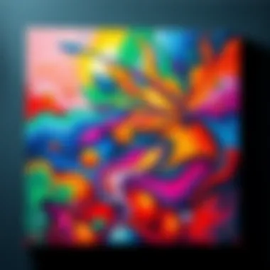 A vivid AI-generated painting showcasing a blend of human and digital art styles