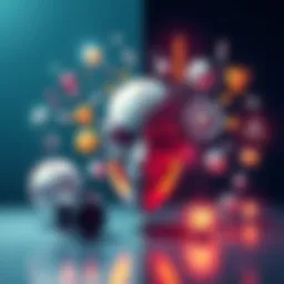 Illustration showing various AI assets on one side and better alternatives like sketches and designs on the other side, representing quality and coherence.