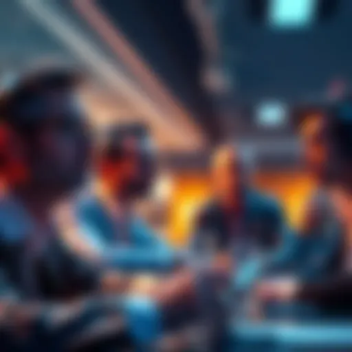 A group of tech billionaires in a meeting, looking concerned as they discuss the future of AI amid public tension.