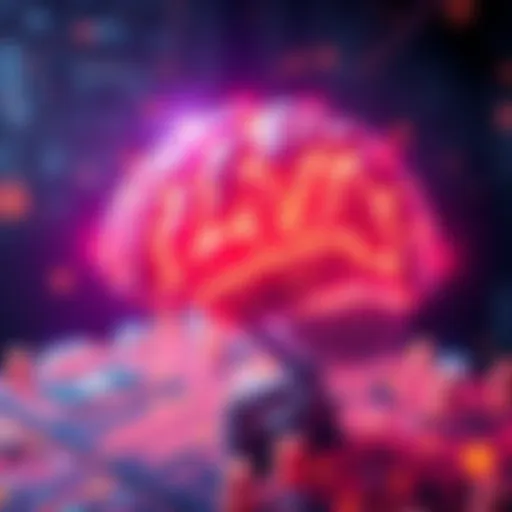 A digital representation of a brain composed of circuits, symbolizing artificial intelligence development.