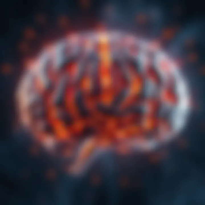 A digital representation of a brain with circuits, symbolizing artificial intelligence and its understanding of processes.