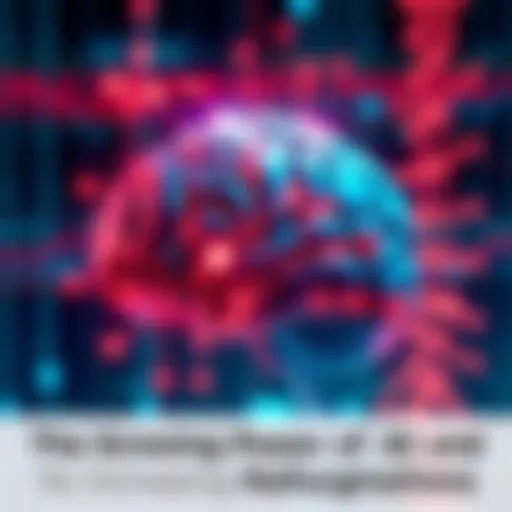A digital representation of an AI brain emitting error signals, symbolizing the increasing inaccuracies in AI outputs.