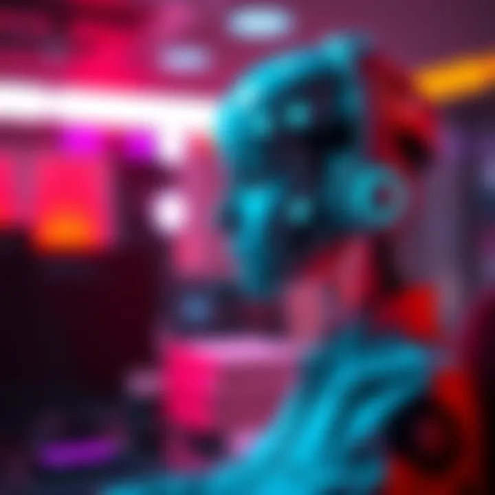 AI Call Center Agent A virtual assistant representing an AI call center agent during a customer service call, showing a headset and digital interface.