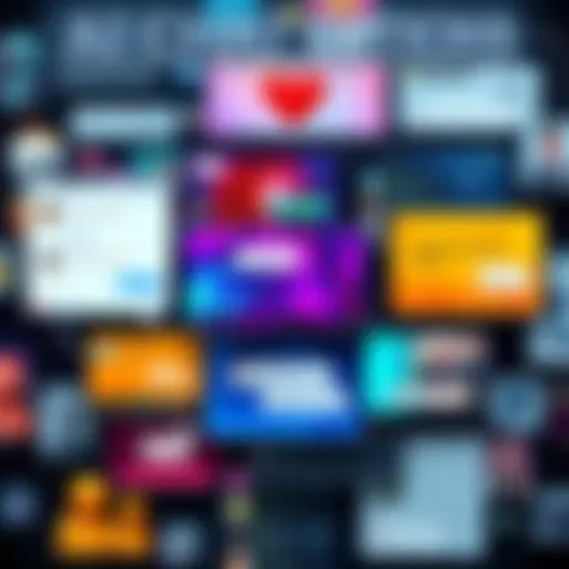 A collage of various AI chat interfaces showing diverse conversation styles and designs.