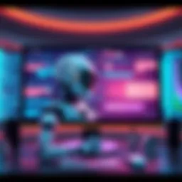 An illustration of an AI chatbot generating unexpected creative content on a computer screen, highlighting the surprising results of AI outputs.