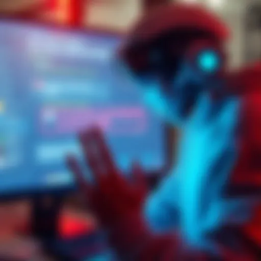 A frustrated person trying to communicate with an AI chatbot on a computer screen, displaying error messages and confusion.
