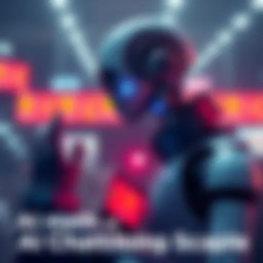 An illustration of a robot symbolizing an AI chatbot interacting with a person, representing the rise of AI in scams.