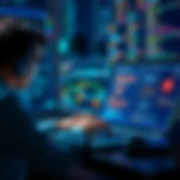 A person working on a laptop with coding symbols and AI tools on the screen, showcasing effective AI coding workflows.