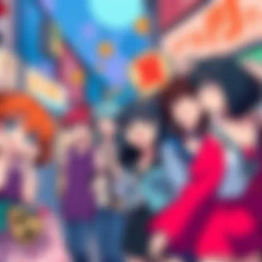 A colorful comic panel featuring characters inspired by classic shows like SheZow and Ranma 1/2, showcasing vibrant art and creative designs.