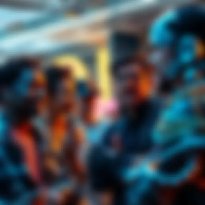 AI Community Reacting to News Group of people in discussion, expressing strong emotions about recent AI developments.