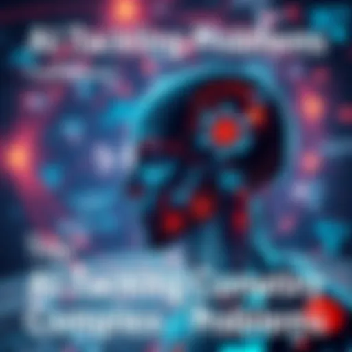A visual representation of AI working on mathematical equations and cosmic theories, symbolizing the challenges like the Riemann Hypothesis and Dark Matter, with a futuristic design.