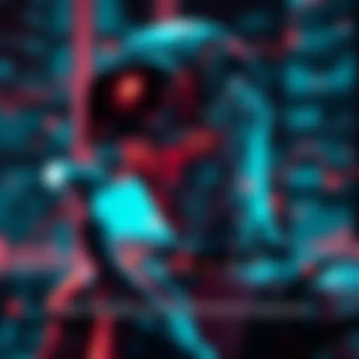 A visual representation of an advanced AI analyzing data and concepts of power and emotions.
