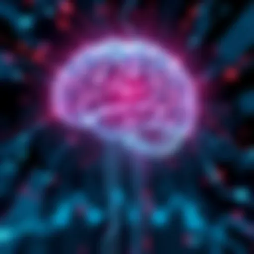 A futuristic illustration showing a human brain connected with digital circuits, symbolizing the rise of AGI and technology's future.