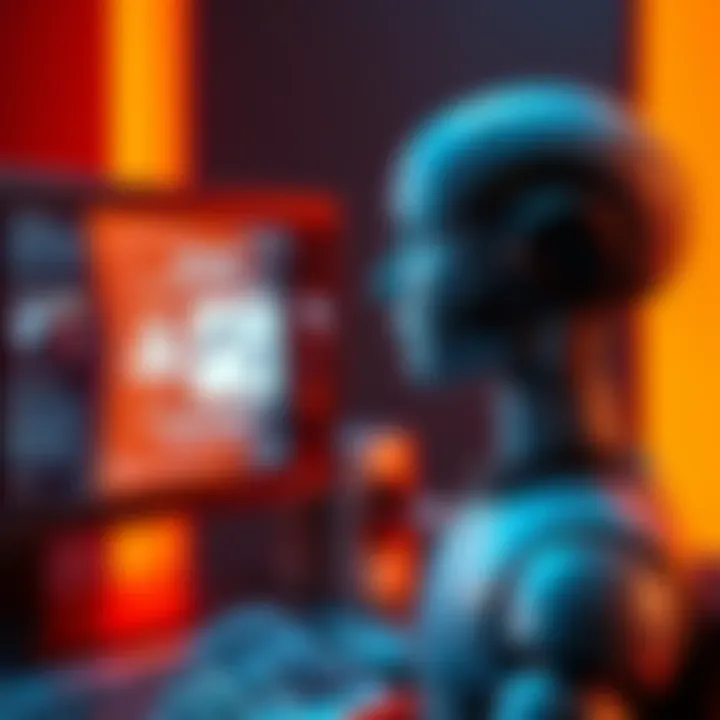 A robot with a puzzled expression staring at a computer displaying contradictory microwave cooking instructions