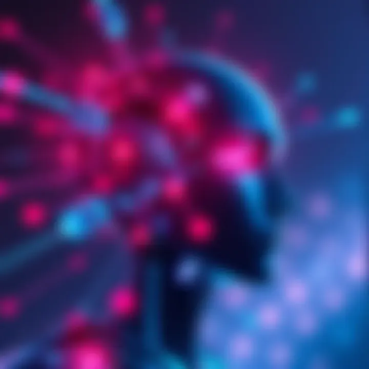 A digital representation of an AI, symbolizing a shift in ethical understanding, with light beams illustrating connection and insight.