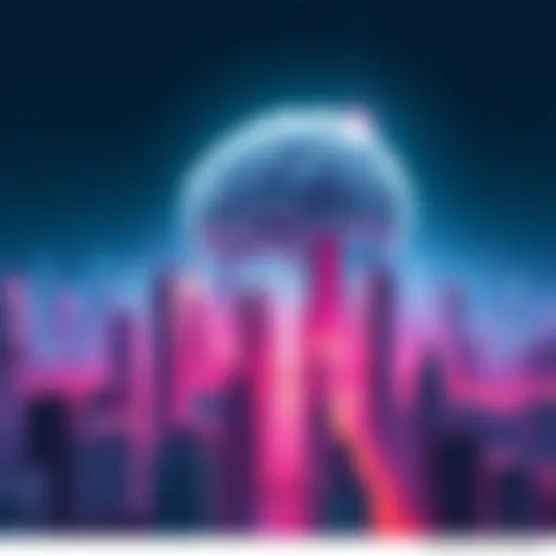 Illustration of a futuristic city with a giant AI brain overseeing it, symbolizing AGI's dominance over human life and infrastructure.