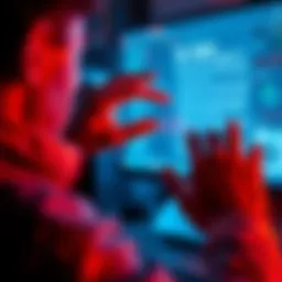 A person examining text on a computer screen to identify artificial intelligence in conversation