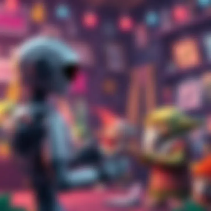 A colorful illustration of an AI robot chatting with whimsical goblins in a lively setting, highlighting the shift in AI discussions over the years.
