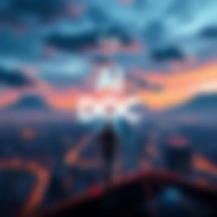 A movie poster for 'The AI Doc' featuring a futuristic city skyline and a visual representation of artificial intelligence concepts.