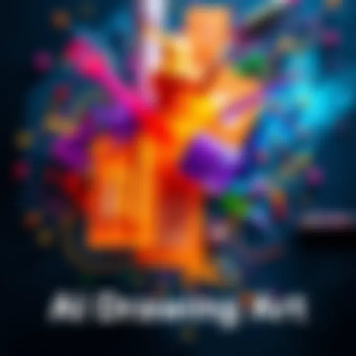 An AI-generated artwork showcasing a blend of color and abstract shapes representing creativity and technology.