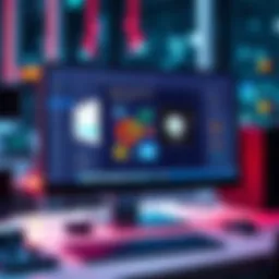 A computer screen displaying 3D software with AI tools, highlighting the efficiency of AI in design and production.