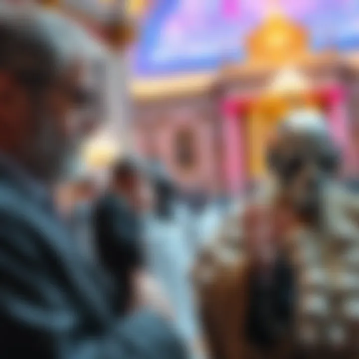 Christopher Olah at Vatican event discussing AI models and emotions while a Vatican official listens