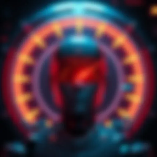 A visual of a robotic figure in front of a power gauge showing low energy levels, symbolizing the challenges AI faces with energy constraints.