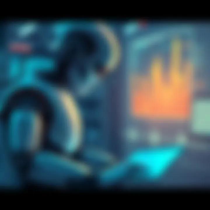 A futuristic illustration showing a robot and a human collaborating on technology tasks, symbolizing the growth of artificial intelligence in daily life.