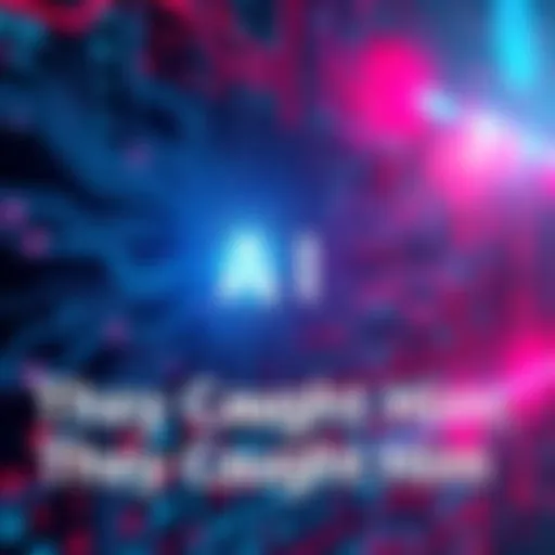 A digital representation of AI technology being revealed, showing a network of circuits and binary code with a light shining through a dark background.