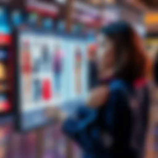A user interacting with the Gwen Image Edit tool, showcasing stylish outfits from various brands. The interface displays editable clothing options.
