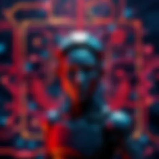 A film poster showing various elements representing artificial intelligence, including circuit patterns and a robotic figure, capturing the essence of an accurate AI portrayal in cinema.