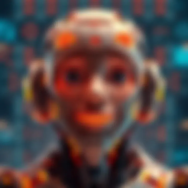 A friendly AI interface showing a smiling face, symbolizing empathy and warmth in conversations.