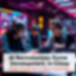 AI in Game Development A team of developers working with AI technology on video game designs in China.