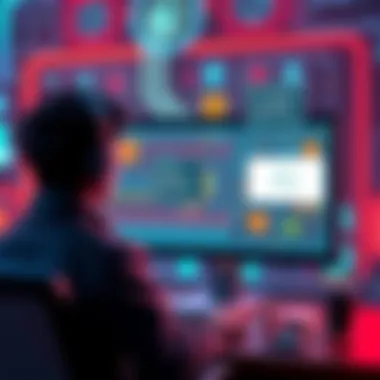 A graphic showing a person playing an AI game on a computer, with text bubbles indicating transparency and value of honest disclosure in gaming.