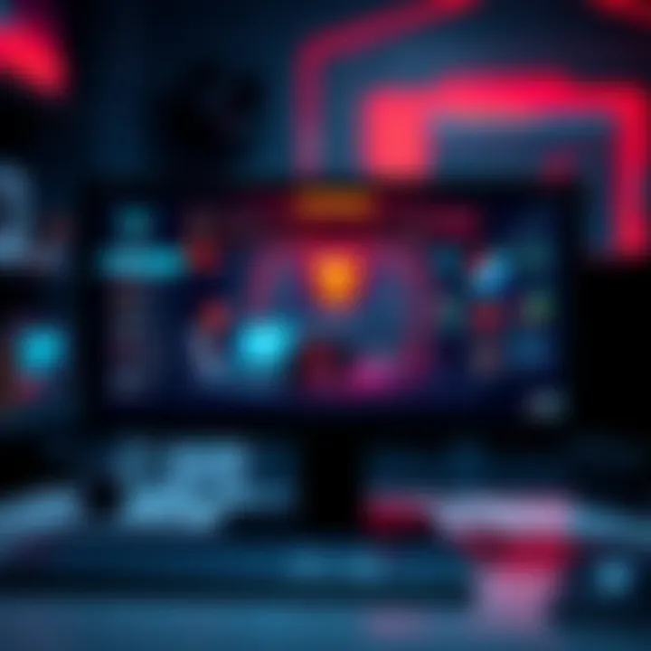 A computer screen displaying a game prototype with AI elements and design tools around it