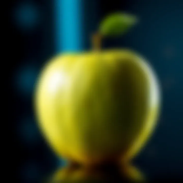 Realistic AI-generated apple A clear and detailed image of a fresh green apple created by AI