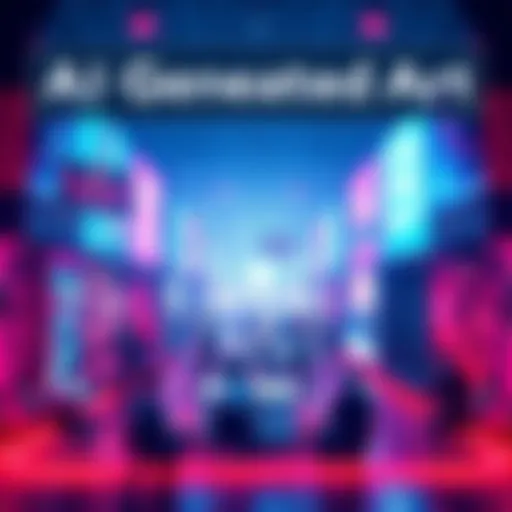 An example of vibrant AI generated artwork blending technology and creativity.