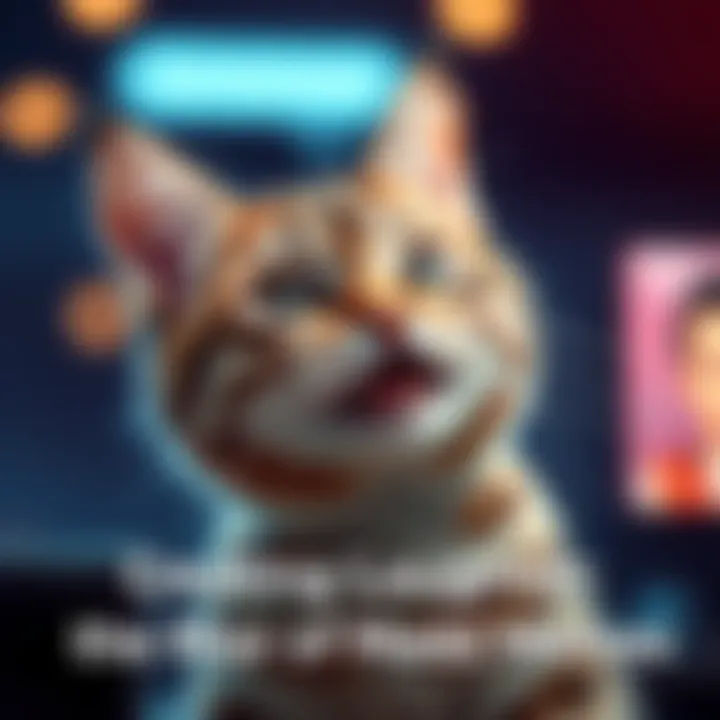 A humorous meme created by AI showing a cat with a funny expression and a witty caption related to online humor