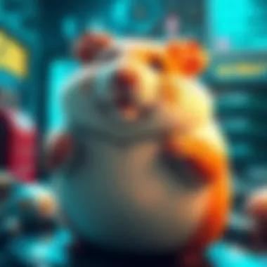 A large, funny hamster created by AI, featured in a playful art style, symbolizing 4Chan's response to Ofcom's fine.