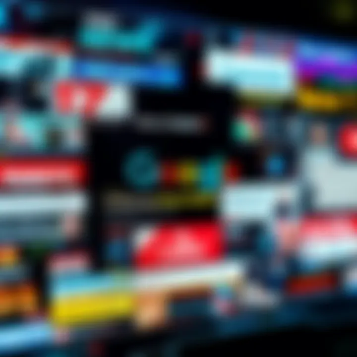 AI Generated Headlines A digital screen displaying various news headlines generated by AI technology.