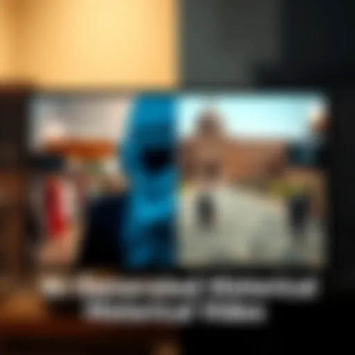 A split-screen image showing an authentic historical video on one side and an AI-generated version on the other side, illustrating the contrast between real and fake footage.