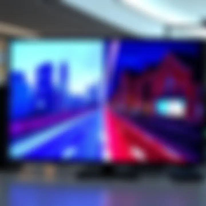 A split screen shows AI-generated video clips on one side and real footage on the other, highlighting their seamless integration.